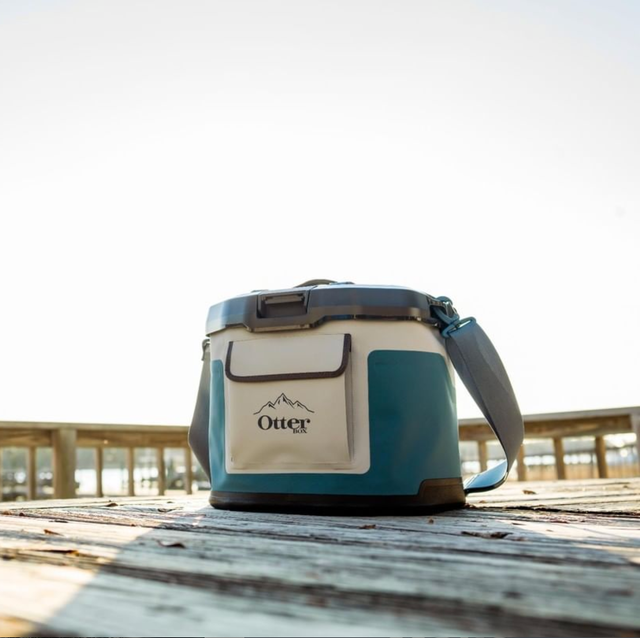 OtterBox Trooper 12 Cooler a soft cooler on a picnic table