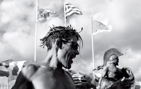 Dean Karnazes You Don't Know Pheidippides wreath on head