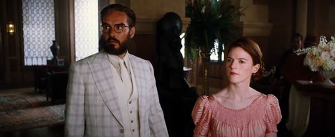 russell brand and rose leslie in death on the nile