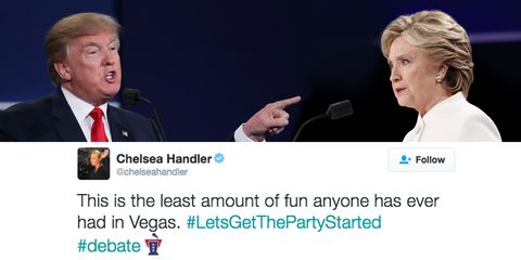 Donald Trump and Hillary Clinton, Chelsea Handler tweet