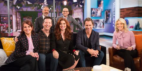 Cast of Will and Grace on the set of Megyn Kelly's morning show. 