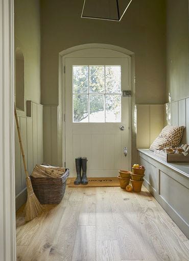 decorar la entrada de casa en estilo rustico