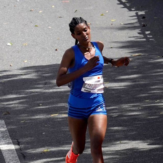 bogota, colombia   july 29 with its 21km in this edition the winner of the half marathon of bogota 2018, mmb of the third place was dickson chumba of keiya in elite men category with a time of 1h 05m 22s, and in elite women the winner was degitu azimeraw of ethiopia with a time of 1h 14m 50son july 28, 2018 in bogota, colombia photo by diego cuevasvizzor imagegetty images