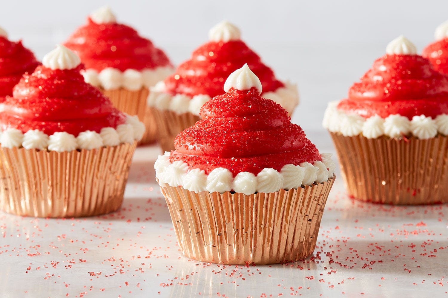 Santa Hat Cupcakes Are The Easiest Last-Minute Treat