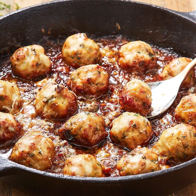 french onion chicken meatballs