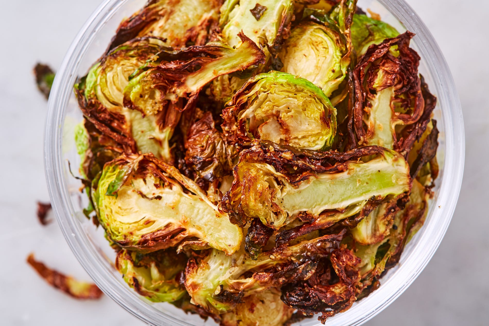 Snack Smarter With These Garlic-Parmesan Brussels Sprout Chips