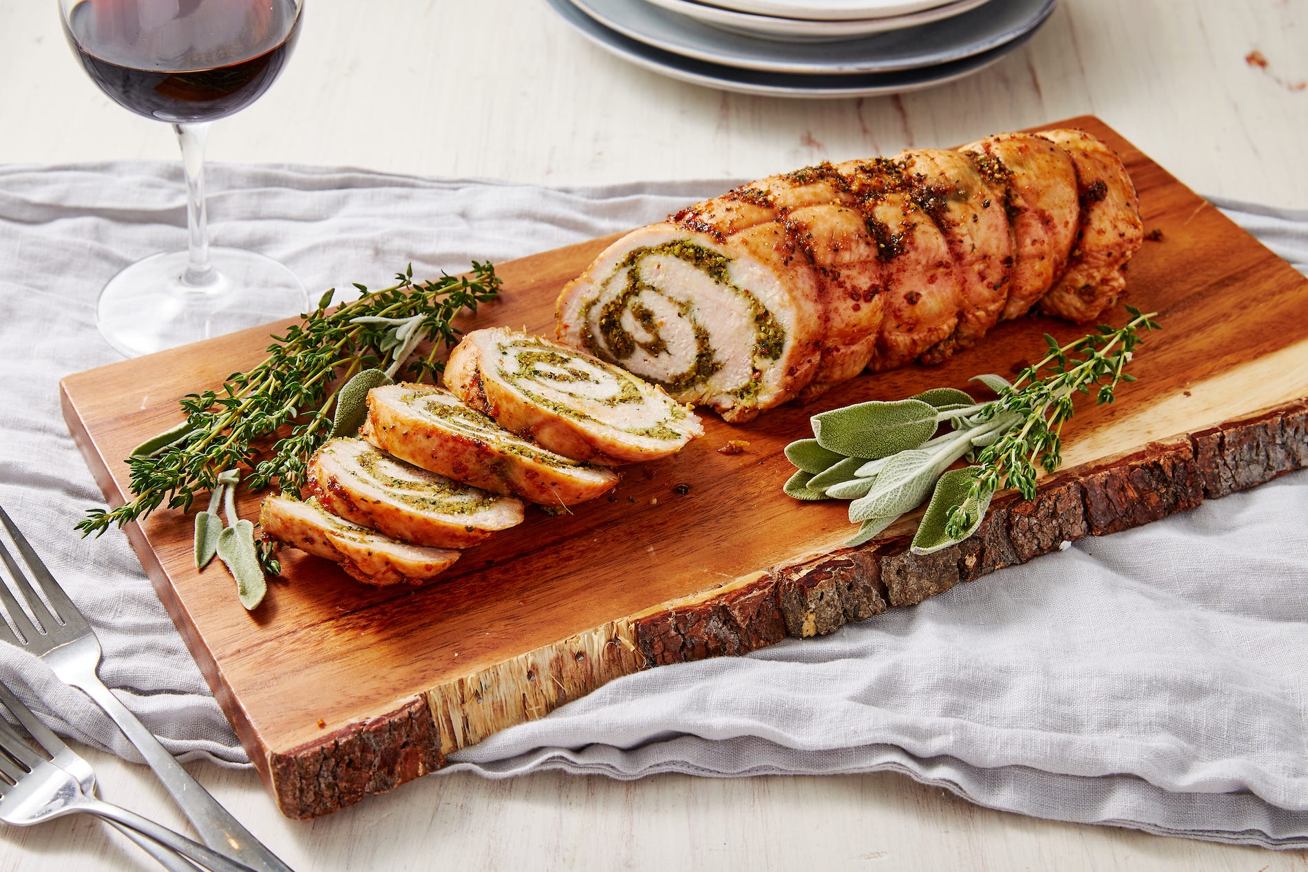 This Surprisingly Easy Garlic & Herb Turkey Roulade Is A STUNNER