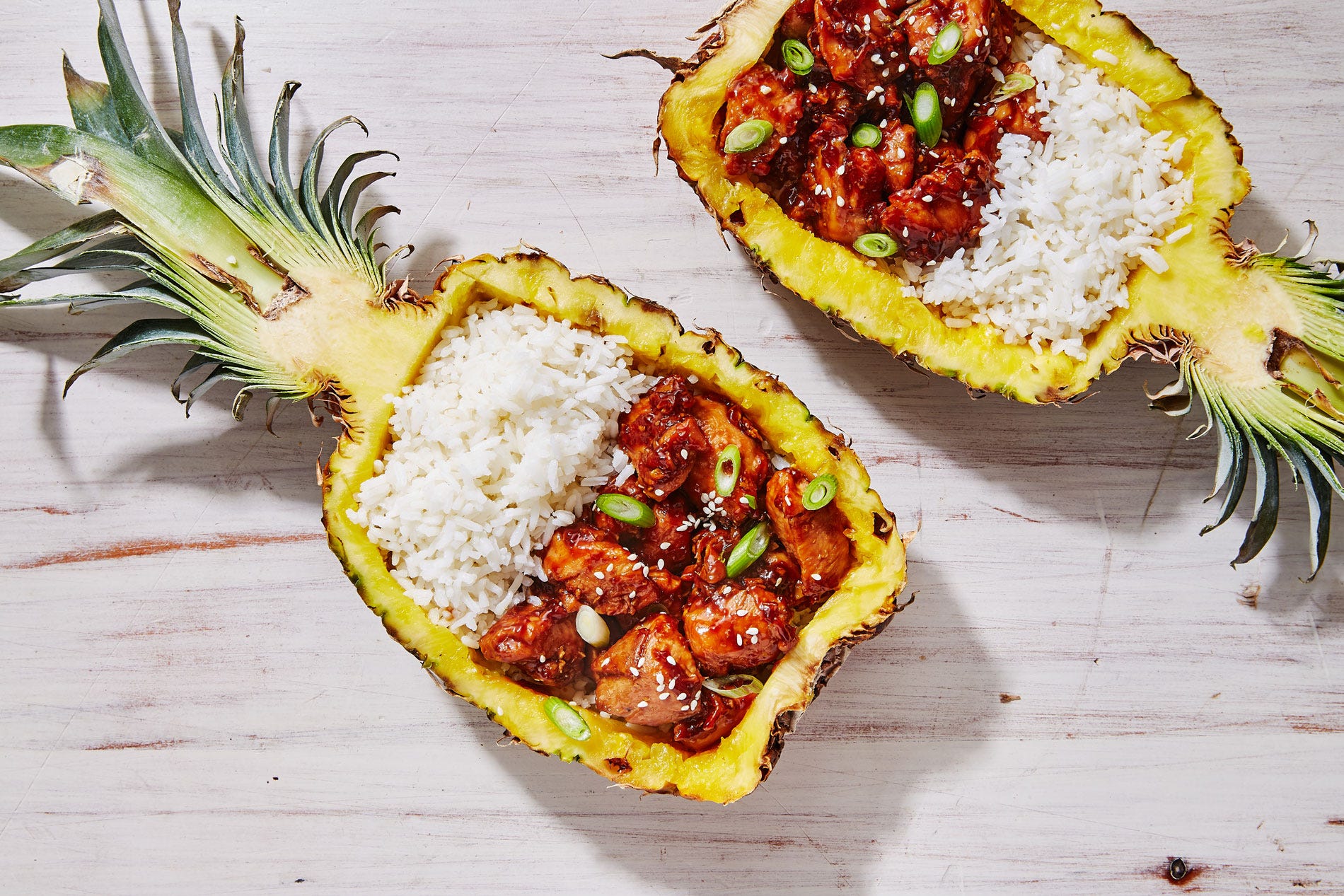 Chicken Teriyaki Pineapple Bowls Are Almost Too Pretty To Eat