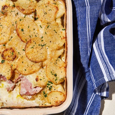 scalloped potatoes and ham