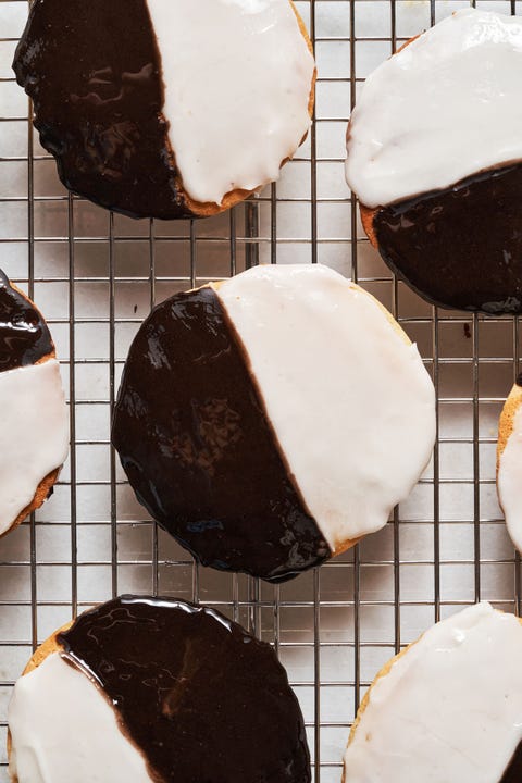 black and white cookies