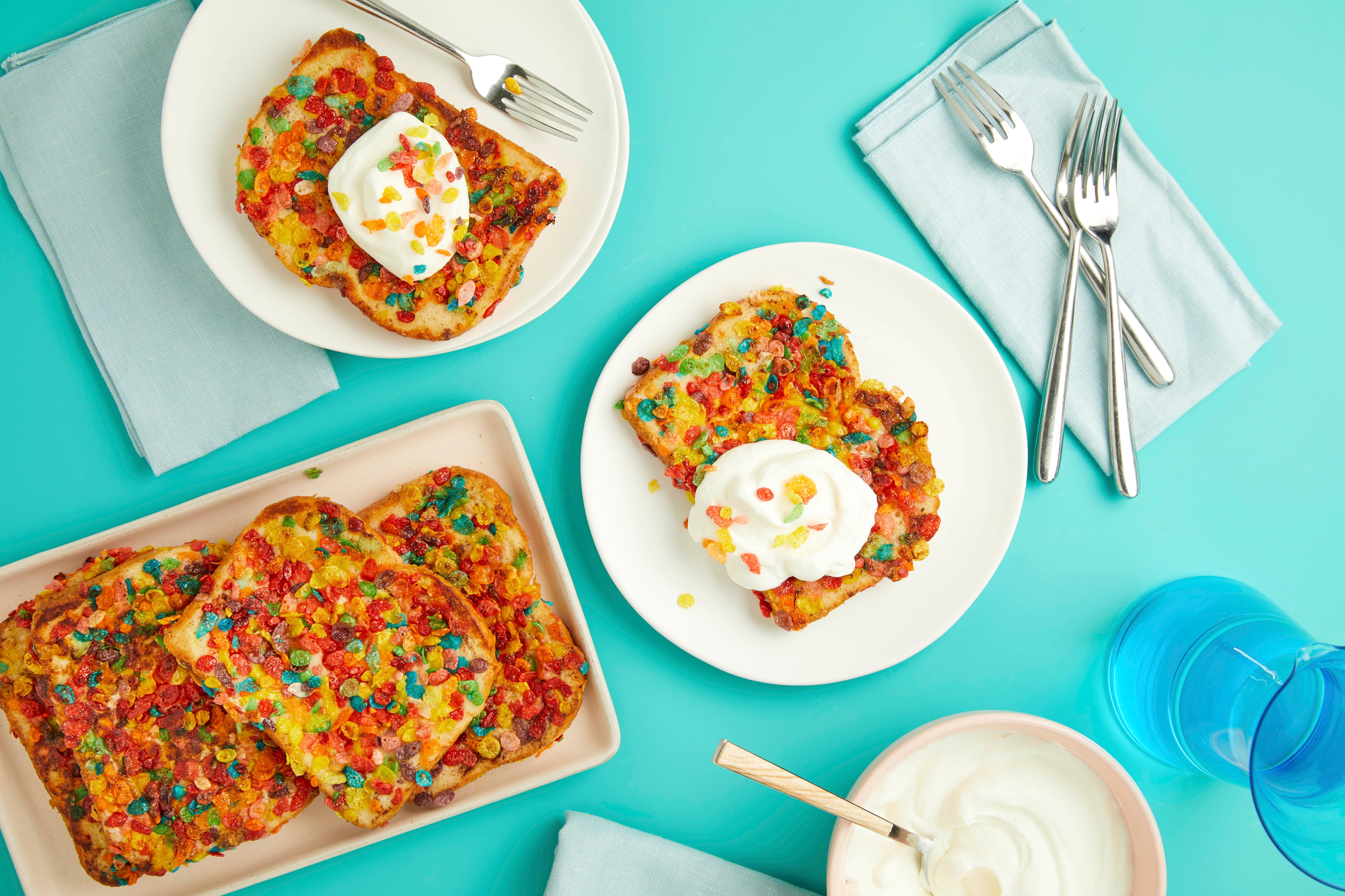 Make Fruity Pebble French Toast For Brunch With The Delish Kids Cookbook 📚