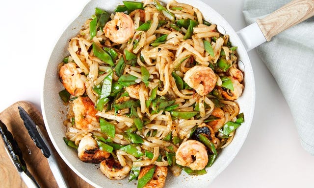 shrimp and snow pea stir fry