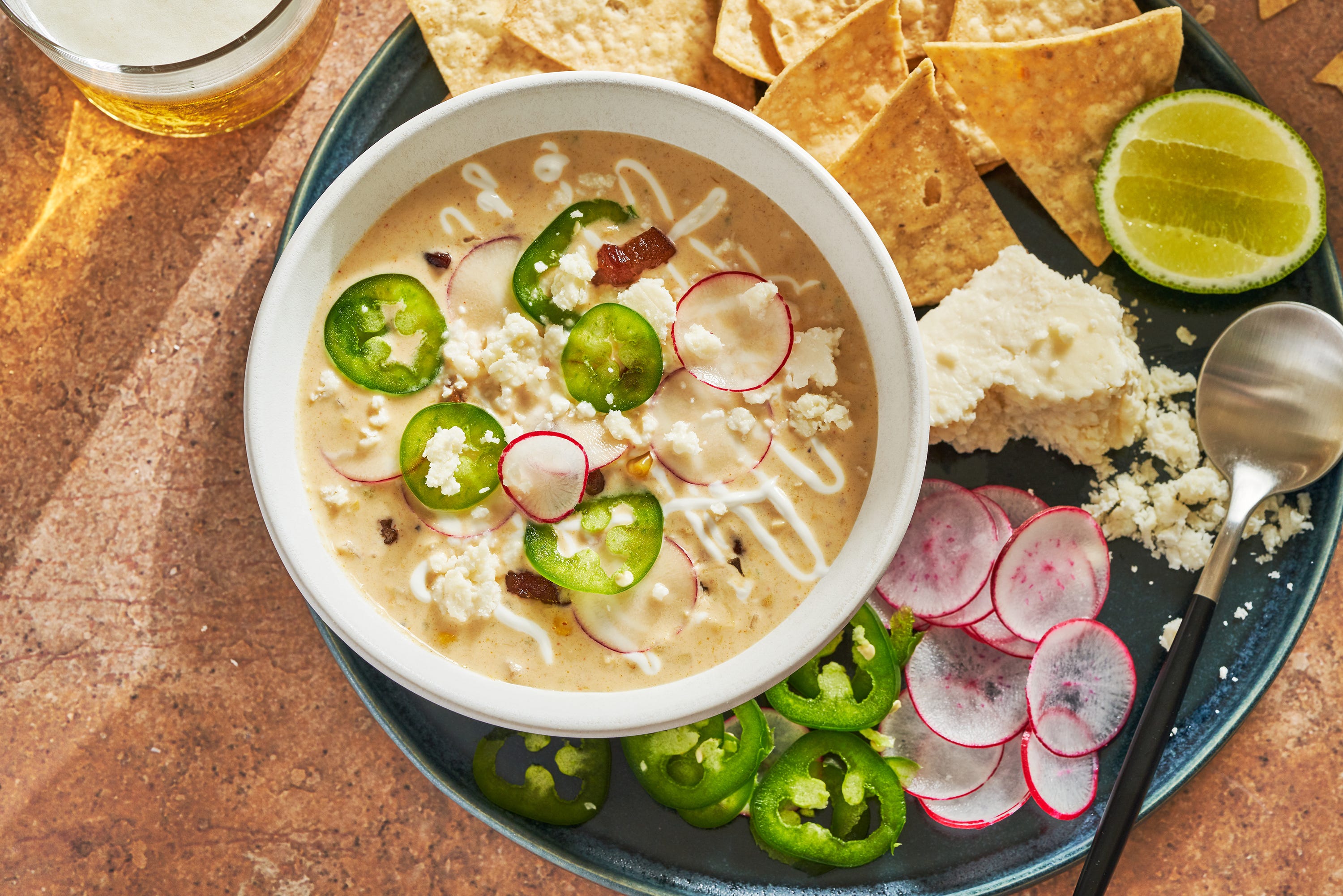 This Creamy Bacon Jalapeño Corn Chowder Has Major Elote Vibes