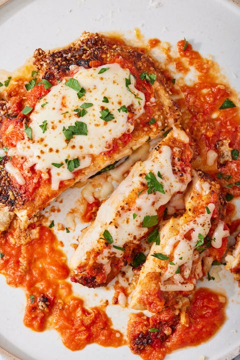 Sesame-Seed Crusted Chicken Parm - Delish.com sesame seed crusted chicken parm