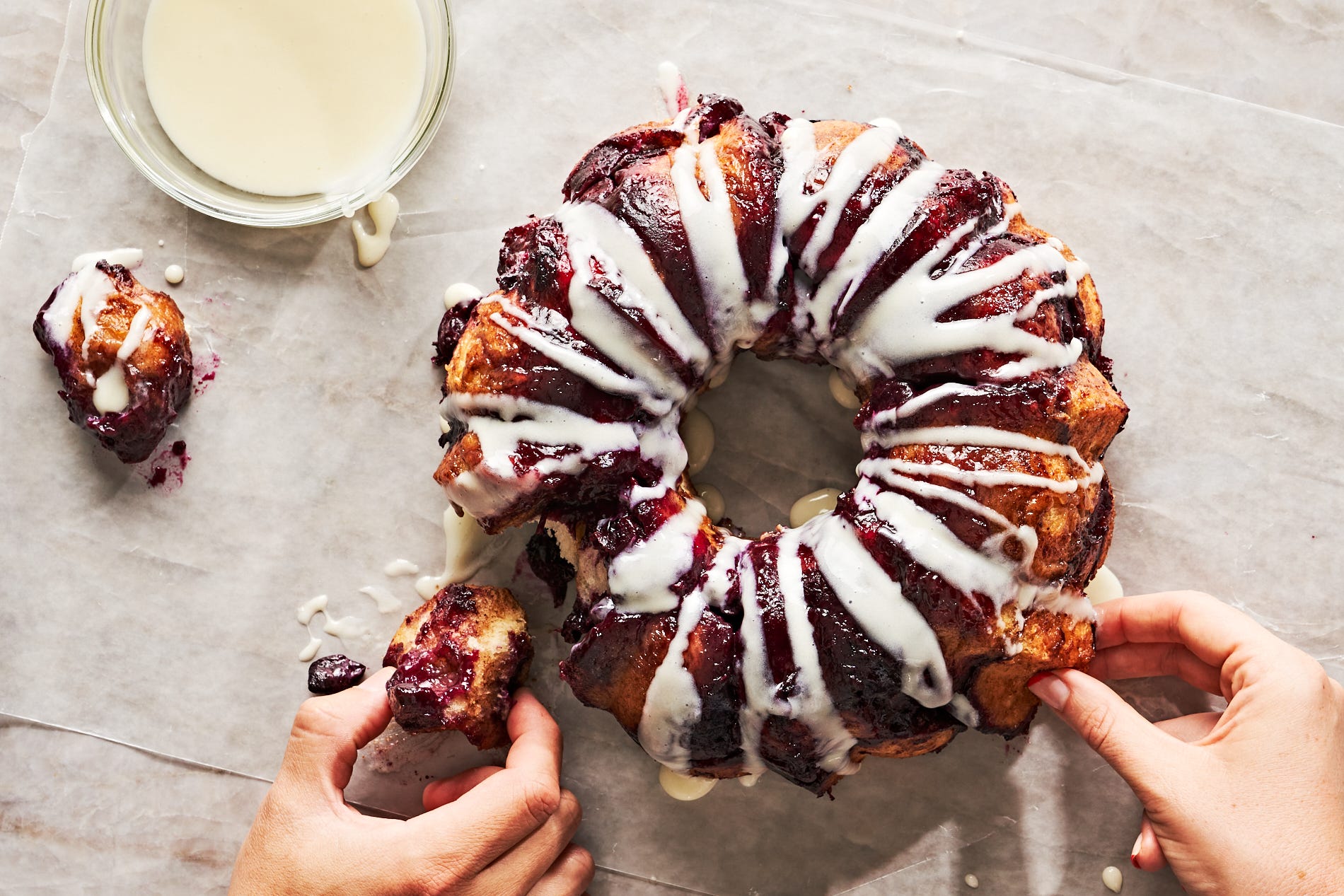 Blueberry Monkey Bread Is Full Of Sticky-Sweet Goodness