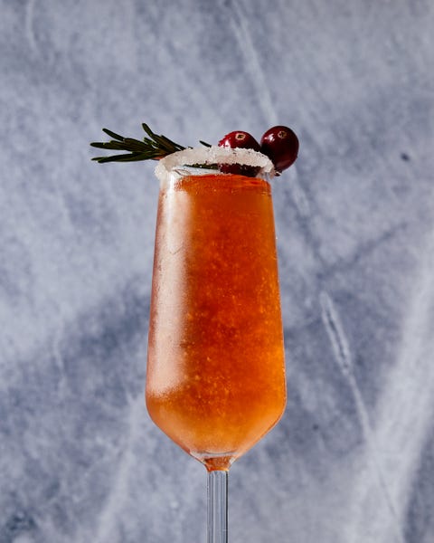 cranberry mimosas