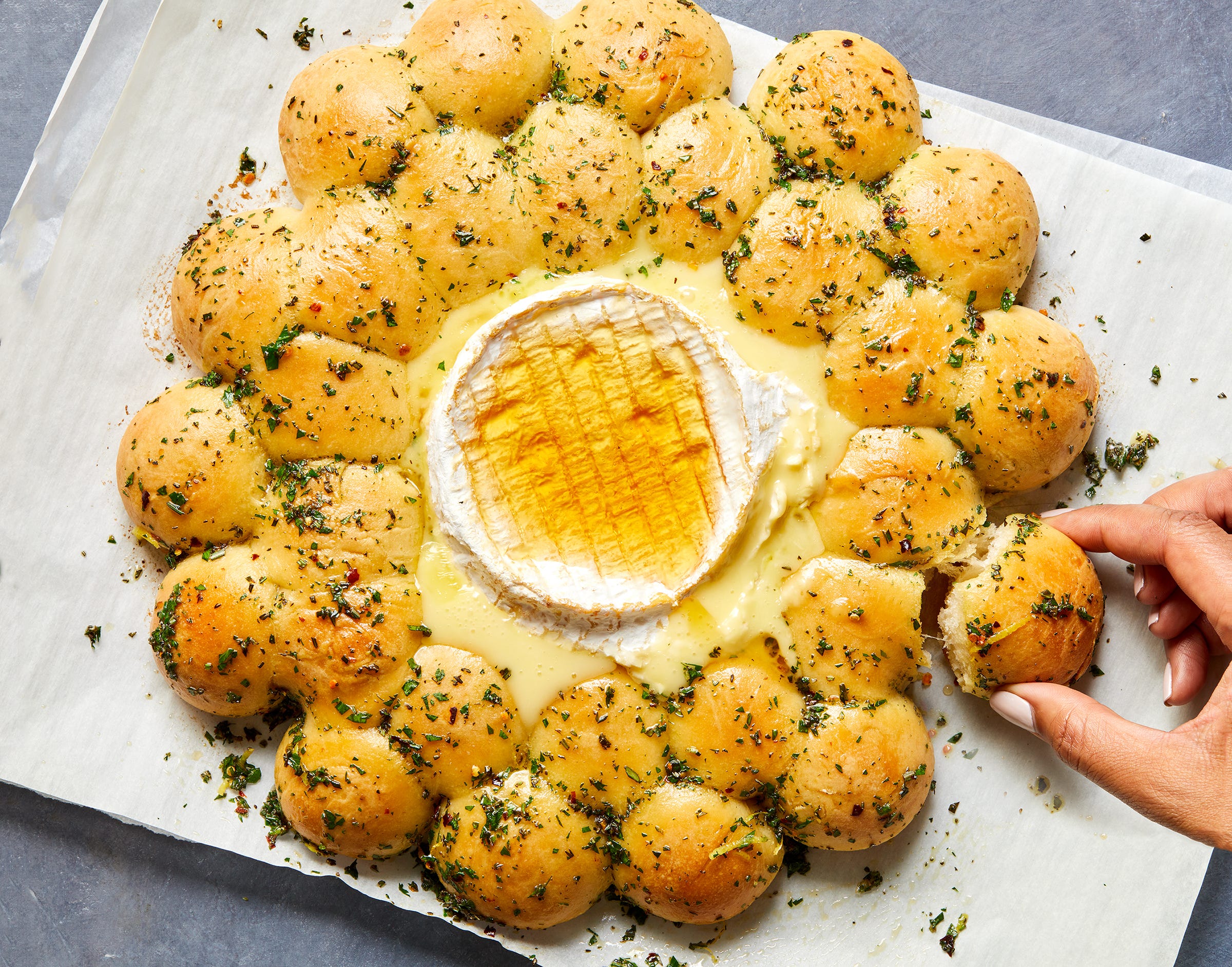 This Baked Brie Wreath Is Almost Too Beautiful To Eat