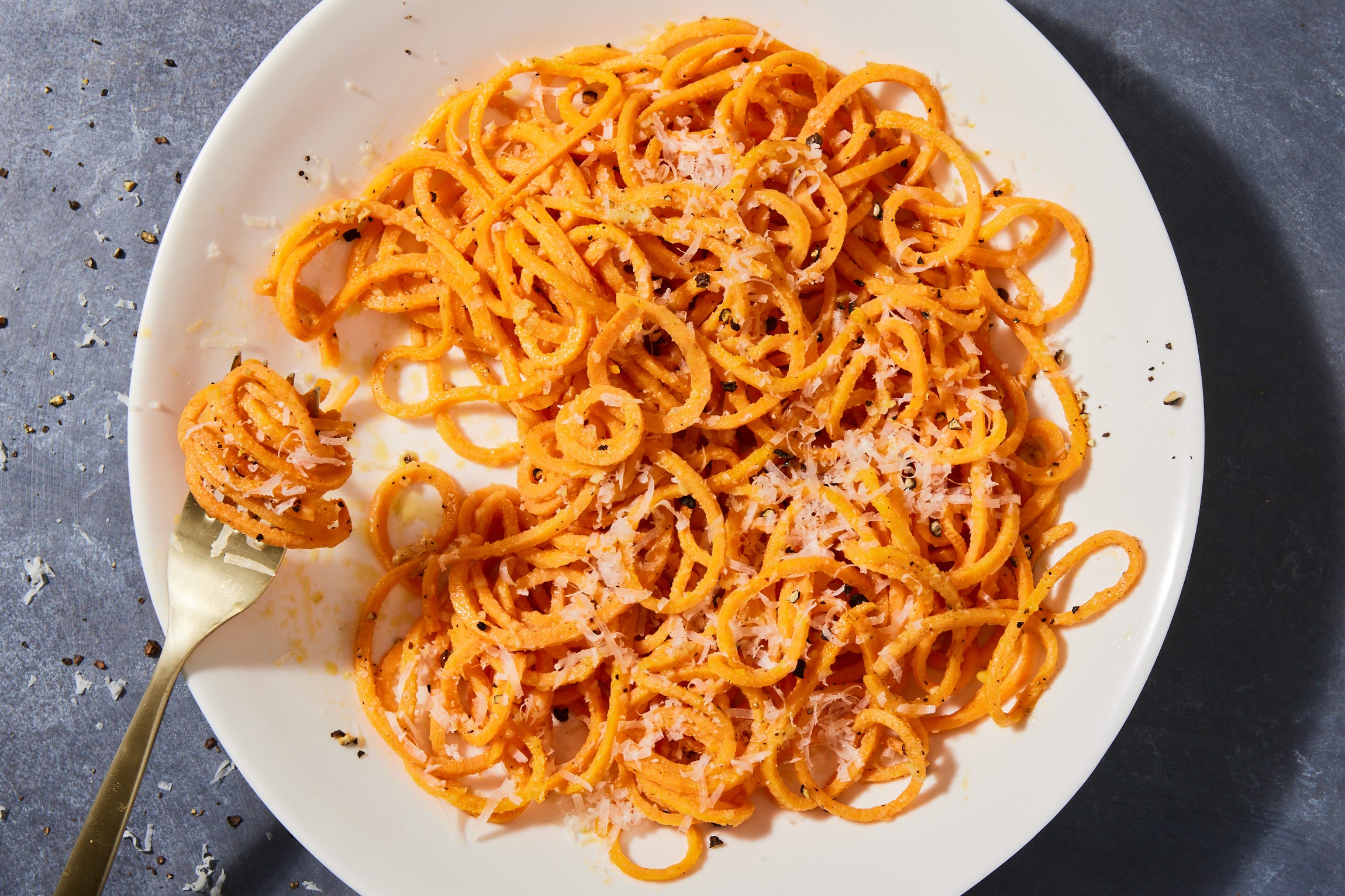 Cacio E Pepe Sweet Potato Noodles Are The Low-Carb Version Of Your Favorite Pasta