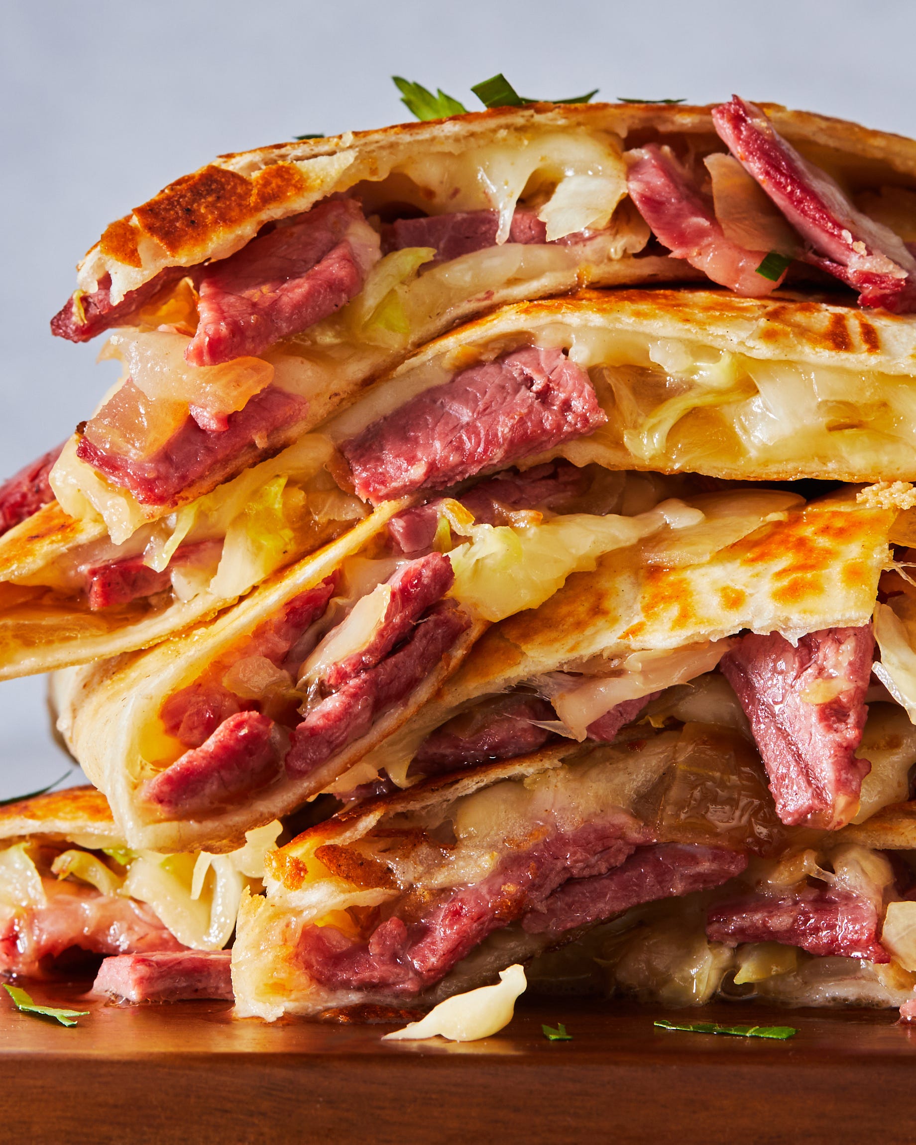 Corned Beef & Cabbage Cheese Quesadillas Just Showed Reubens What's Up