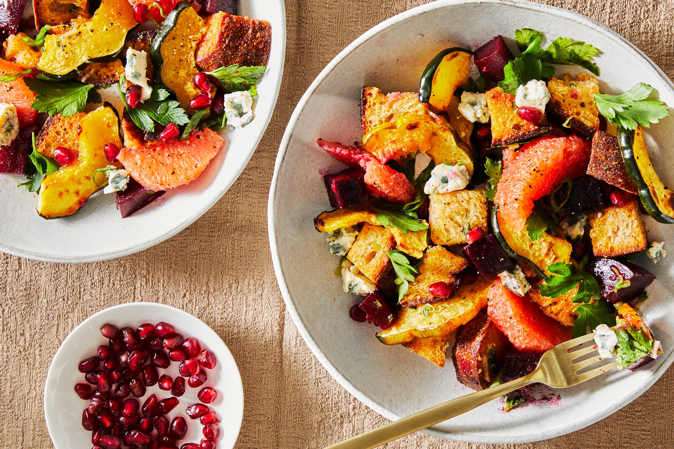 Winter Rainbow Panzanella Is Our New Salad Obsession