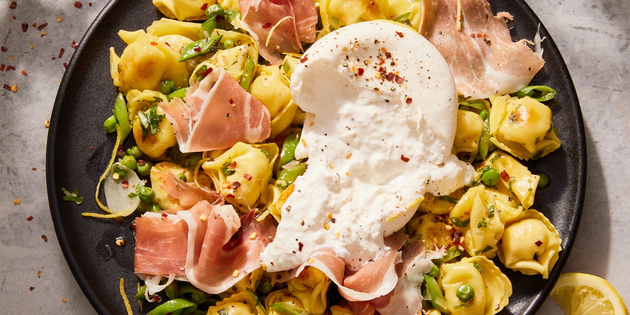 Burrata, Pea & Prosciutto Tortellini Is Giving Spring When You Need It Most