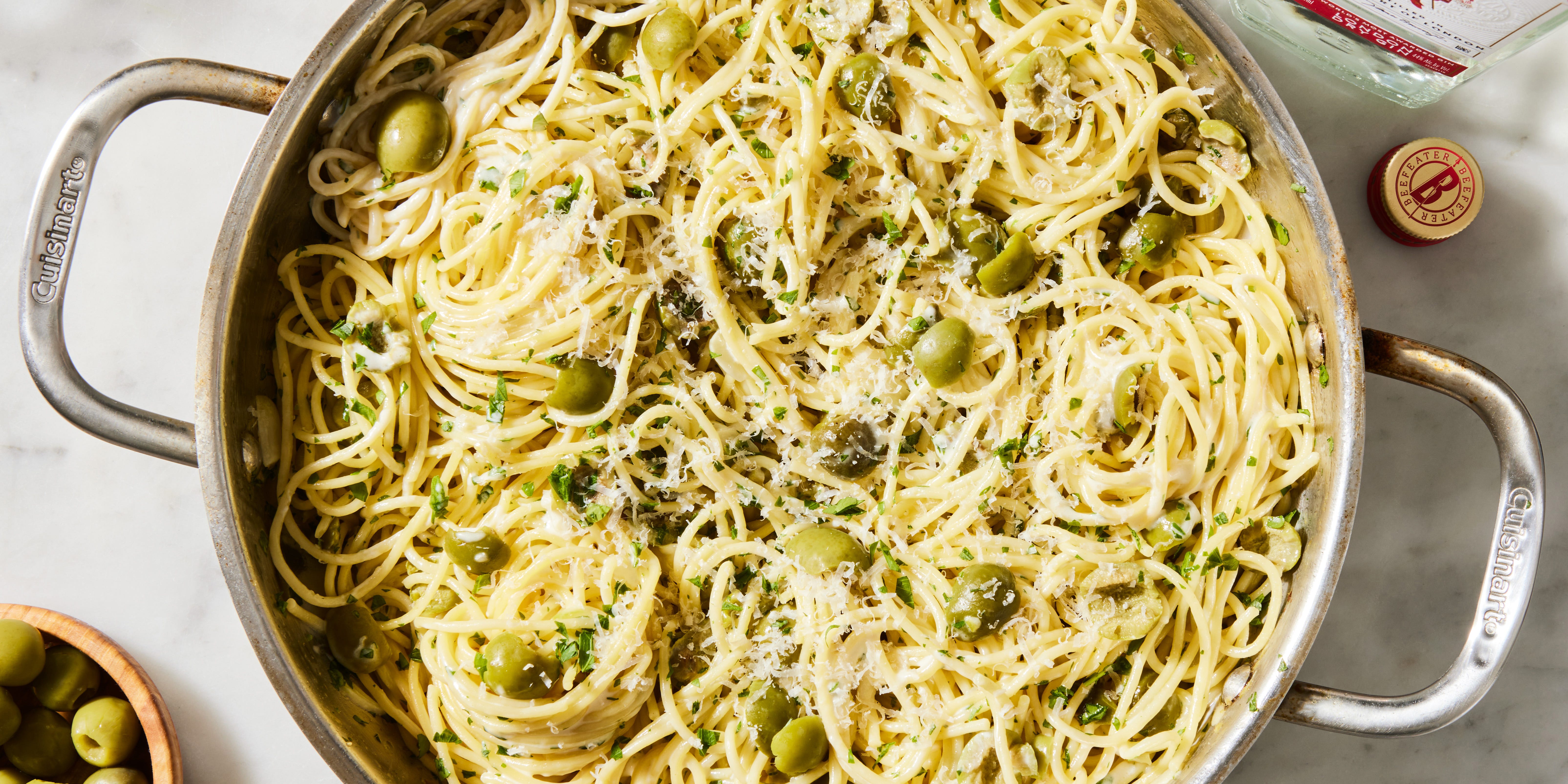 This Dirty Martini Pasta Is A Genius Take On Spaghetti Al Limone