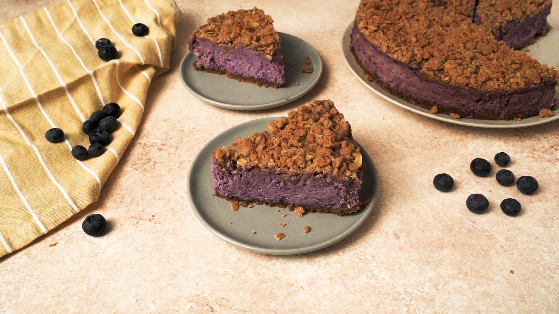 This Blueberry Crisp Cheesecake Is The Ultimate Summer Dessert