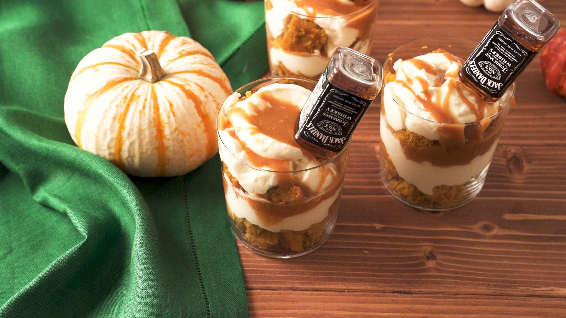 Boozy Pumpkin Cake Trifles Will Light Up Dessert