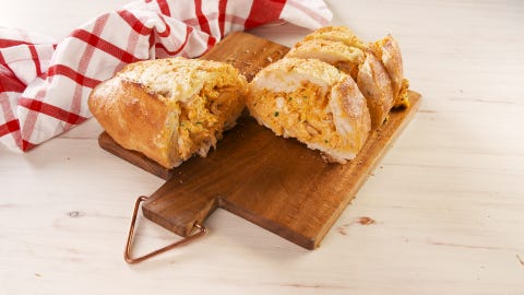 Buffalo Chicken Stuffed Bread Recipe How To Make Buffalo Chicken Stuffed Bread