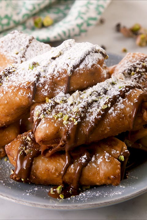 Cannoli Egg Rolls - Delish.com Cannoli Egg Rolls - Delish.com