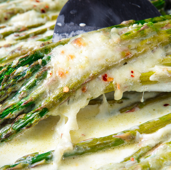 asparagus baked in cheese