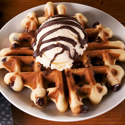Chocolate Chip Cookie Waffles - Delish.com