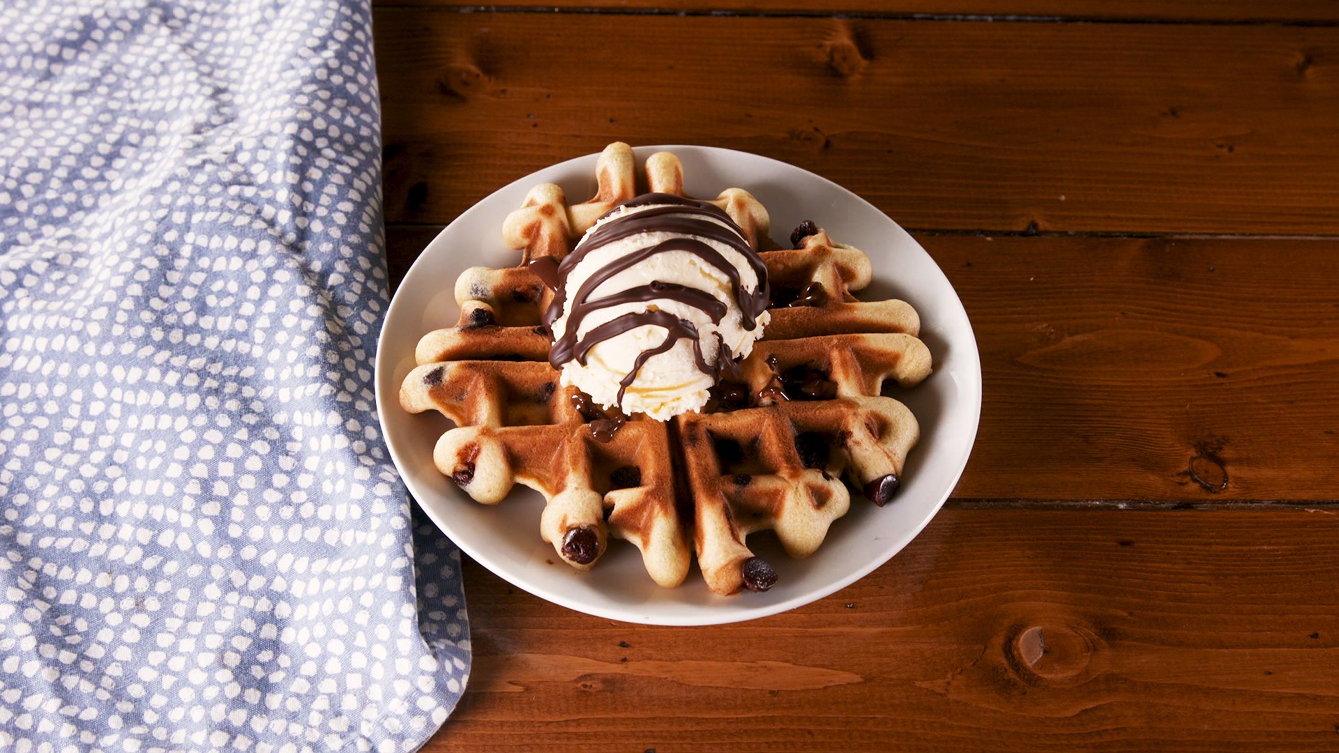 cookies in waffle maker