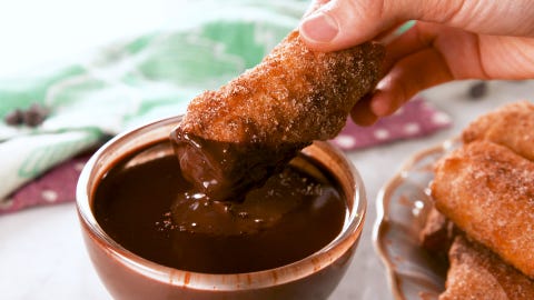 Churro Cheesecake Egg Rolls - Delish.com