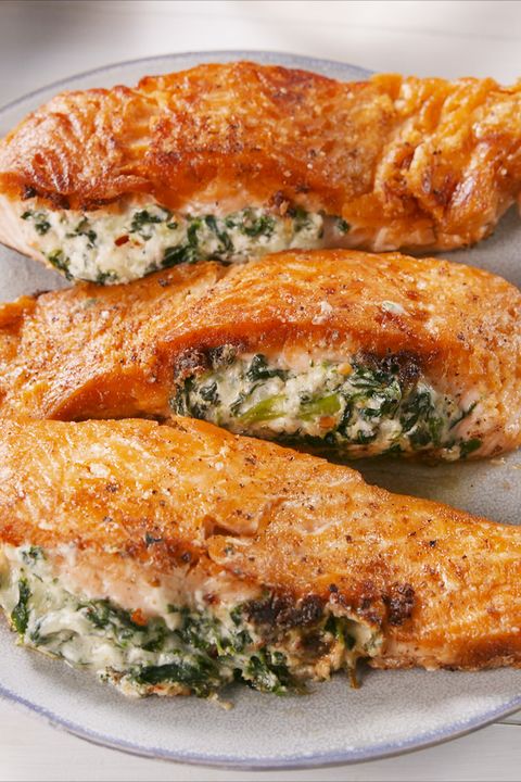 Creamed Spinach Stuffed Salmon vertical