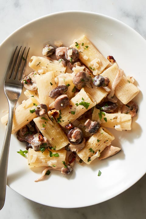 Pâtes crémeuses aux champignons