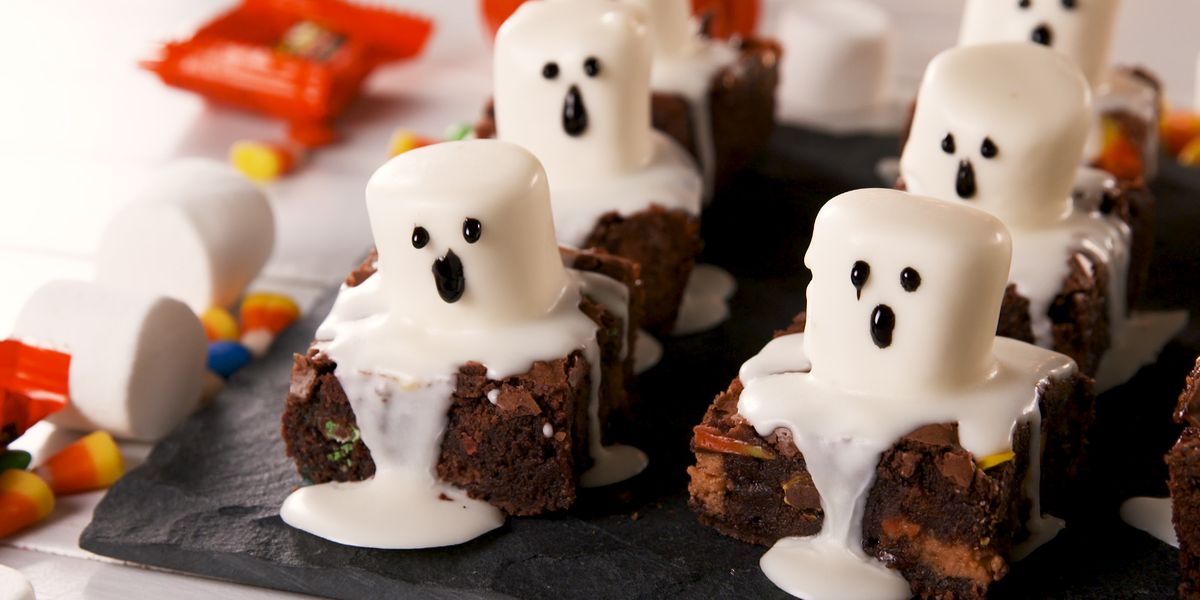 Best Ghost Marshmallow Brownies Recipe - How To Make Ghost Marshmallow