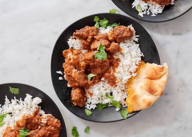 Lamb Curry - Delish.com bowl of lamb curry over rice