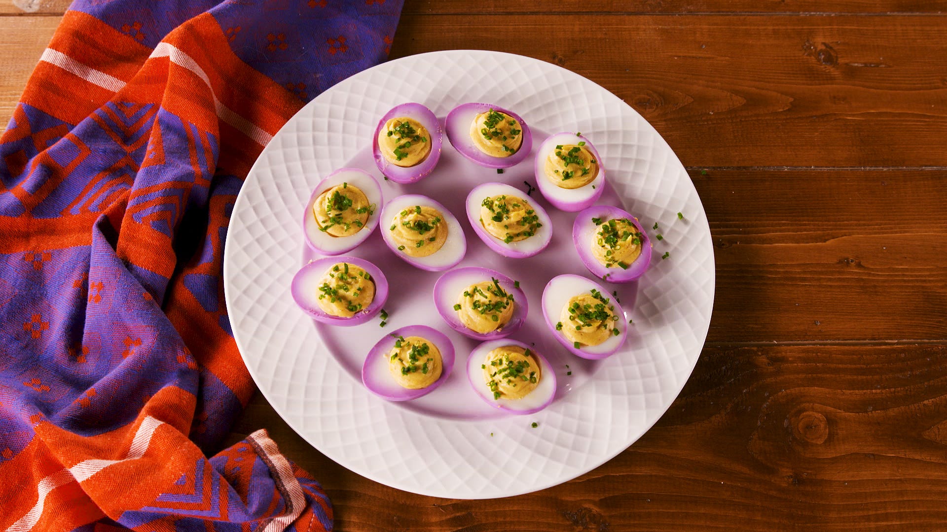 Mardi Gras Deviled Eggs Have A Fancy Little Trick To Make Them Purple