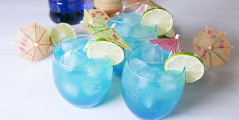 Blue lagoon, Blue hawaii, Drink, Hpnotiq, Cocktail, Non-alcoholic beverage, Alcoholic beverage, Cocktail garnish, Italian soda, Lemonade, 
