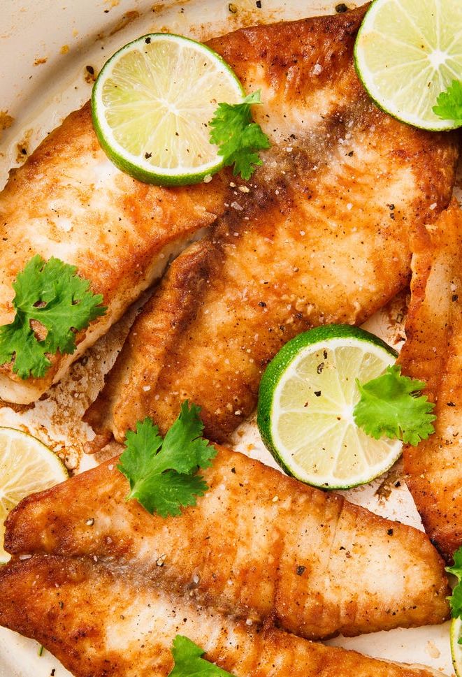 25 Easy Healthy Dinner Recipes - Pan-Fried Tilapia﻿