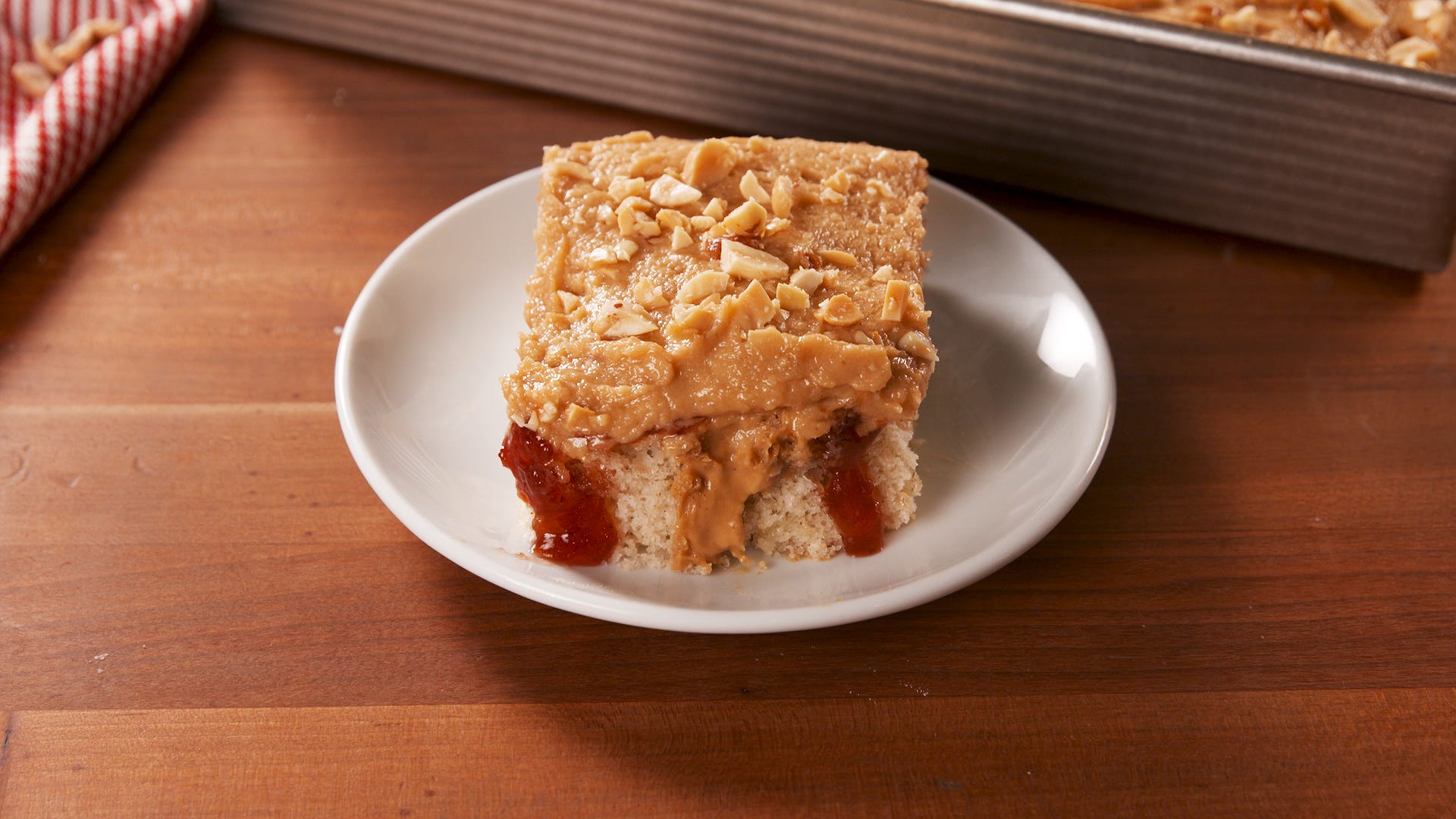 PB & J Poke Cake Makes Us Feel So Nostalgic