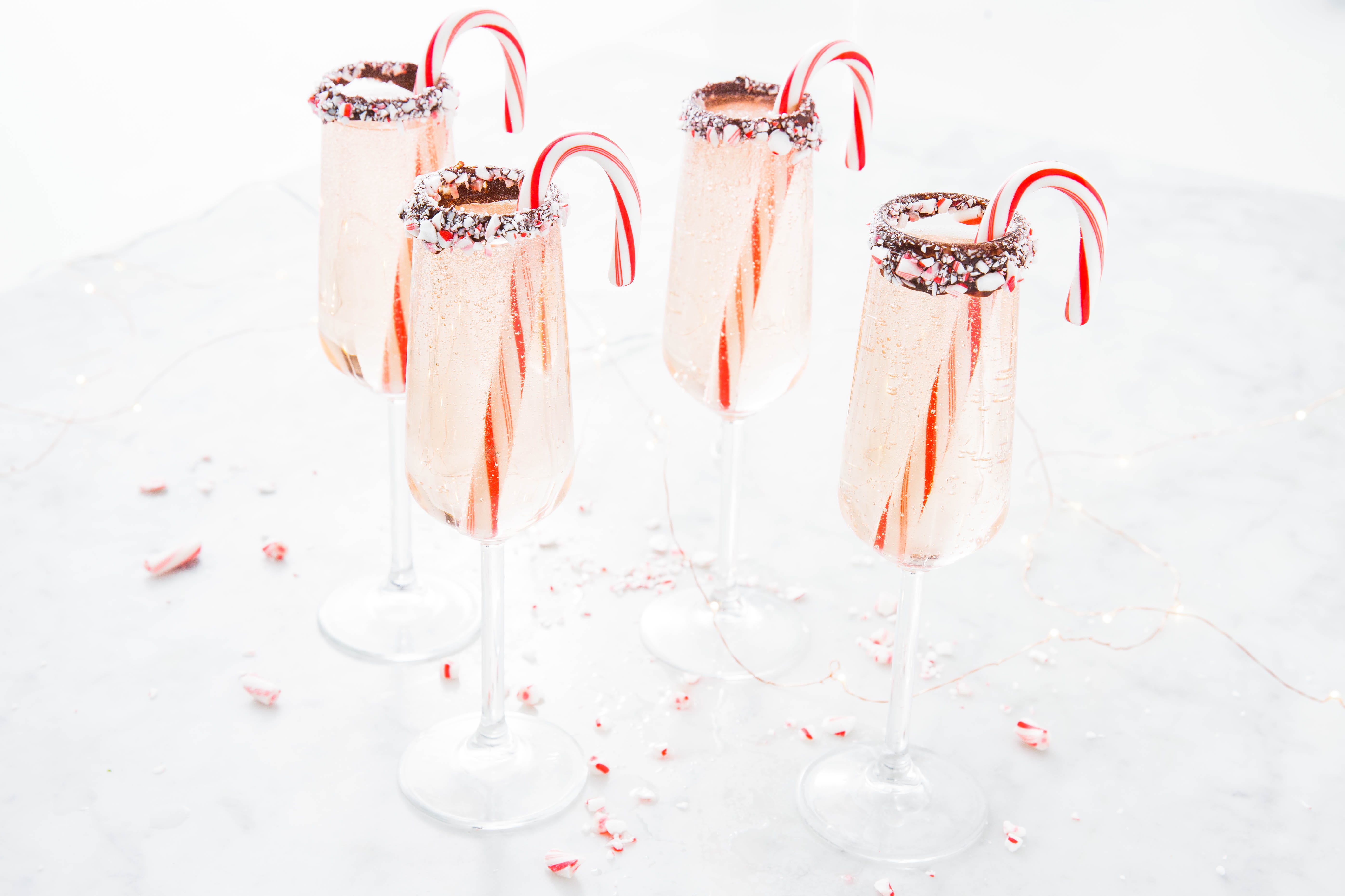 These Peppermint Bark Mimosas Bring The Holiday Cheer