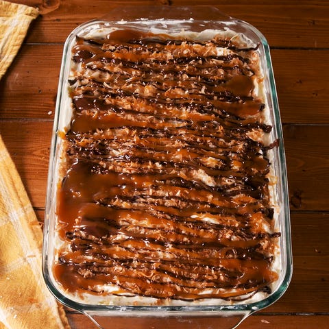 Samoa Dessert Lasagna - Delish.com Samoa Dessert Lasagna - Delish.com