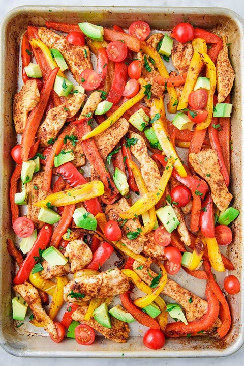 Sheet-Pan Chicken Fajitas - Delish.com sheet pan chicken fajitas