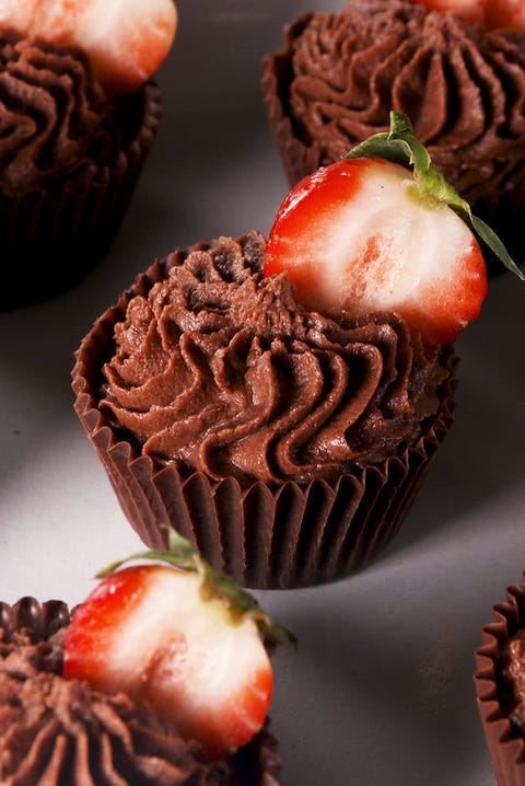 Strawberry Chocolate Mousse Cups - Delish.com Strawberry Chocolate Mousse Cups - Delish.com