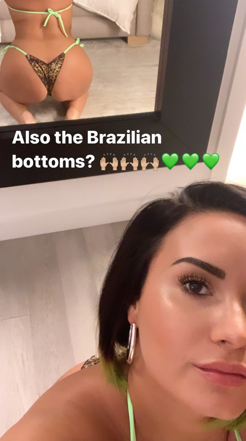 Brazilian big ass bikini tumblr Demi Lovato Posted An Unedited Butt Selfie On Instagram Stories
