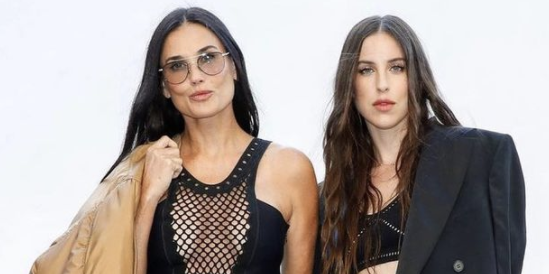 Demi Moore And Scout Willis Are Ab Twins In Black Cutout Outfits