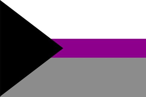 demisexual flag, lgbt symbol isolated on white background