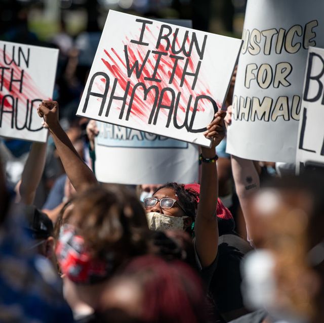 georgia naacp holds protest for shooting death of jogger ahmaud arbery